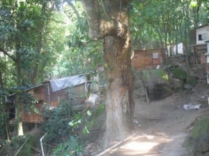 Con planchas de madera, plástico y otros materiales precarios, como estas viviendas levantadas en una empinada ladera en la “favela” de La Rocinha, en Río de Janeiro, comienzan las ocupaciones por el derecho a la vivienda en los grandes asentamientos irregulares de las ciudades de América Latina. Crédito: Fabiana Frayssinet/IPS