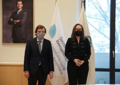 Firma del convenio marco de cooperación entre UCCI y SEGIB (Madrid, 2021)